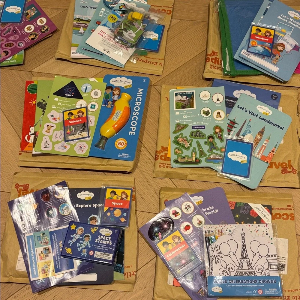 Little Passports Early Explorers Premium HUGE Bundle Suitcase Books Ages 3-5